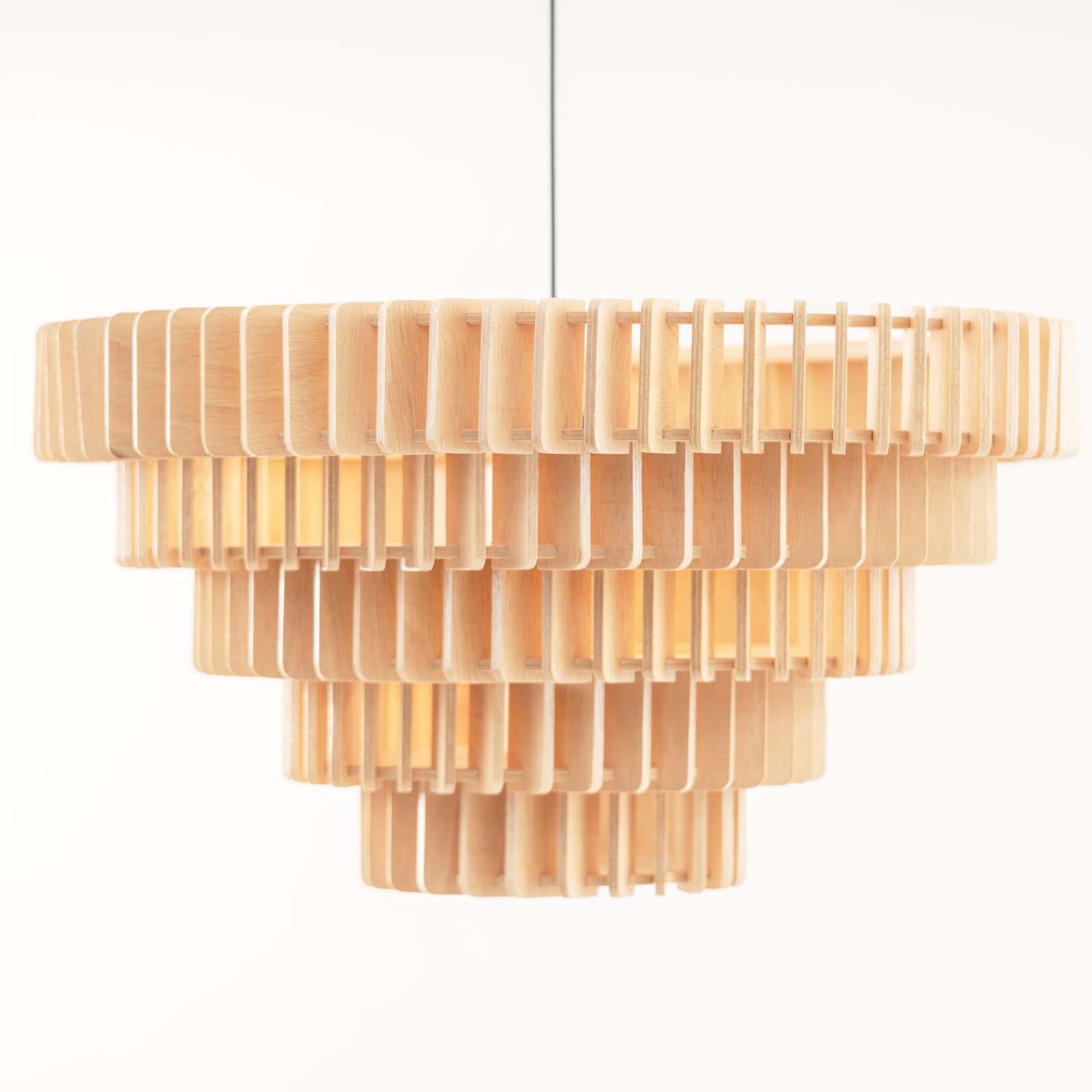 BABEL lamp 1 Lampe en bois Babel Lamp à lumière indirecte, design artisanal