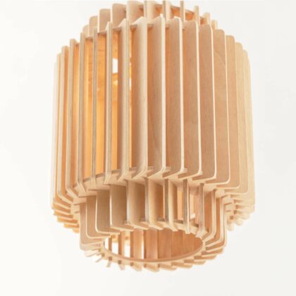 Lampe en bois IK Lamp à lumière indirecte, deux cylindres imbriqués