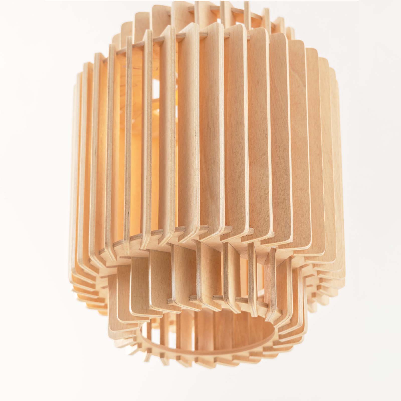 IK lamp 1 Lampe en bois IK Lamp à lumière indirecte, deux cylindres imbriqués